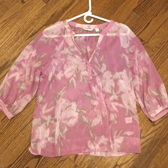 Tops - Sheer floral top
